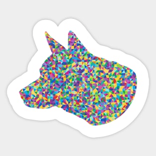 Prismatic dog's head Sticker